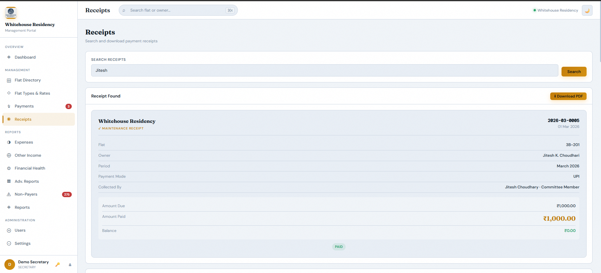 Digital Receipt Generation